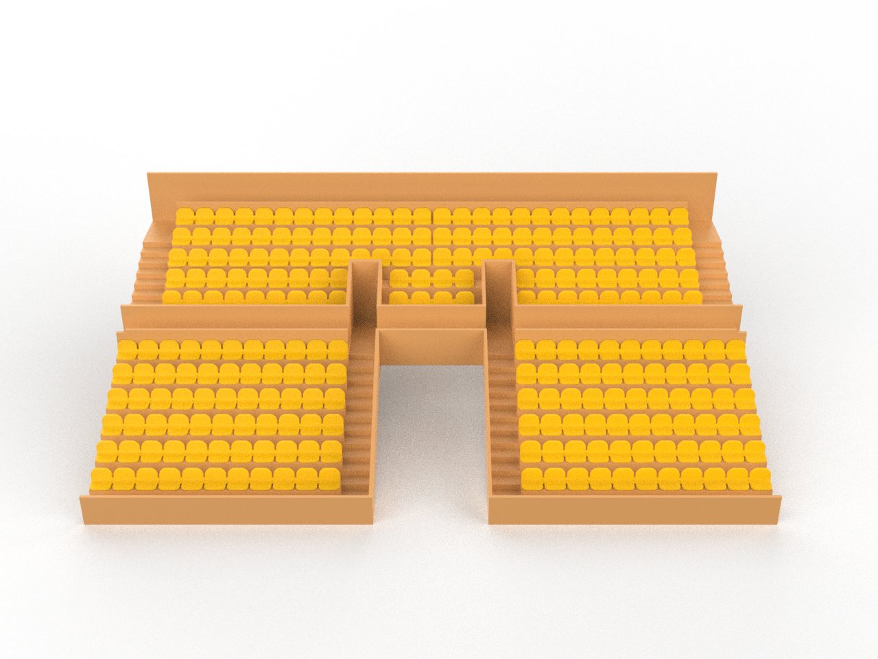 254 ROUNDED SEATS FOR A TWO TIER VINTAGE SUBBUTEO GRANDSTAND (TUNNEL VERSION)