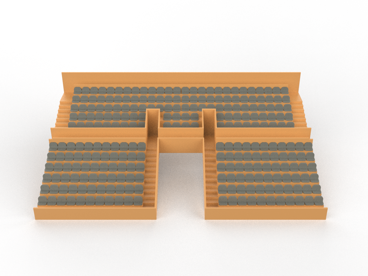 254 ROUNDED SEATS FOR A TWO TIER VINTAGE SUBBUTEO GRANDSTAND (TUNNEL VERSION)