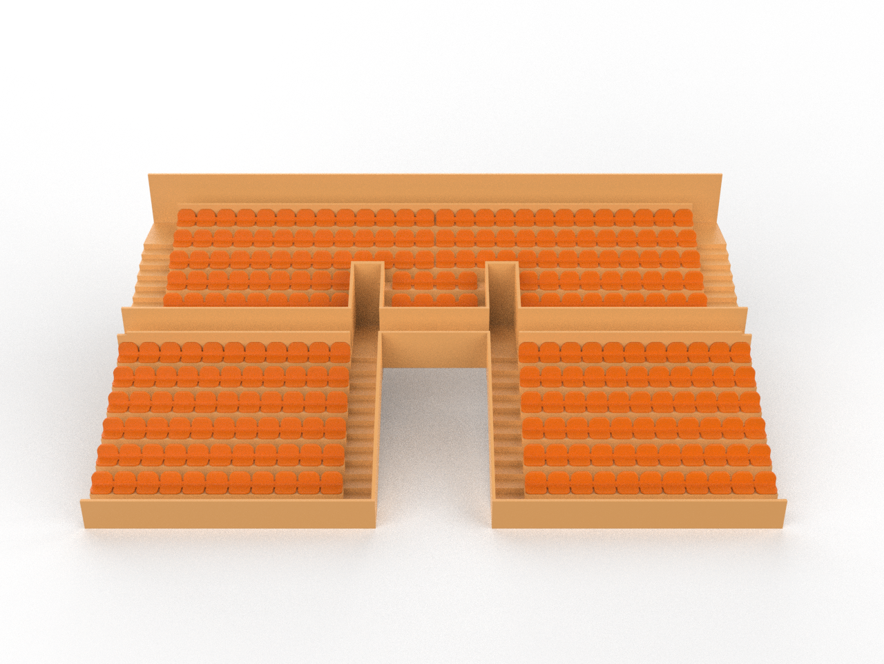 254 ROUNDED SEATS FOR A TWO TIER VINTAGE SUBBUTEO GRANDSTAND (TUNNEL VERSION)