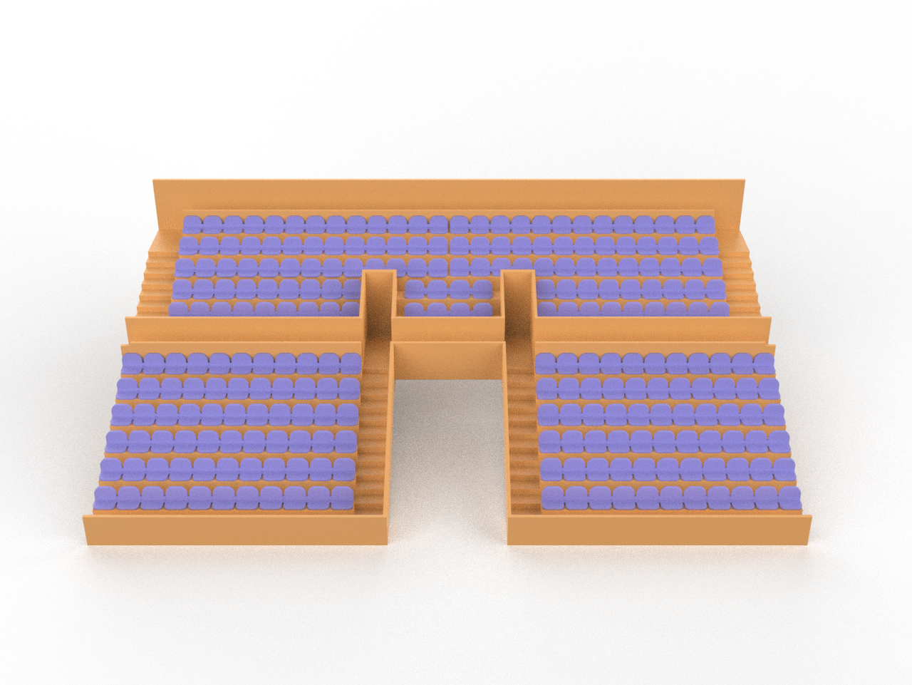 254 ROUNDED SEATS FOR A TWO TIER VINTAGE SUBBUTEO GRANDSTAND (TUNNEL VERSION)