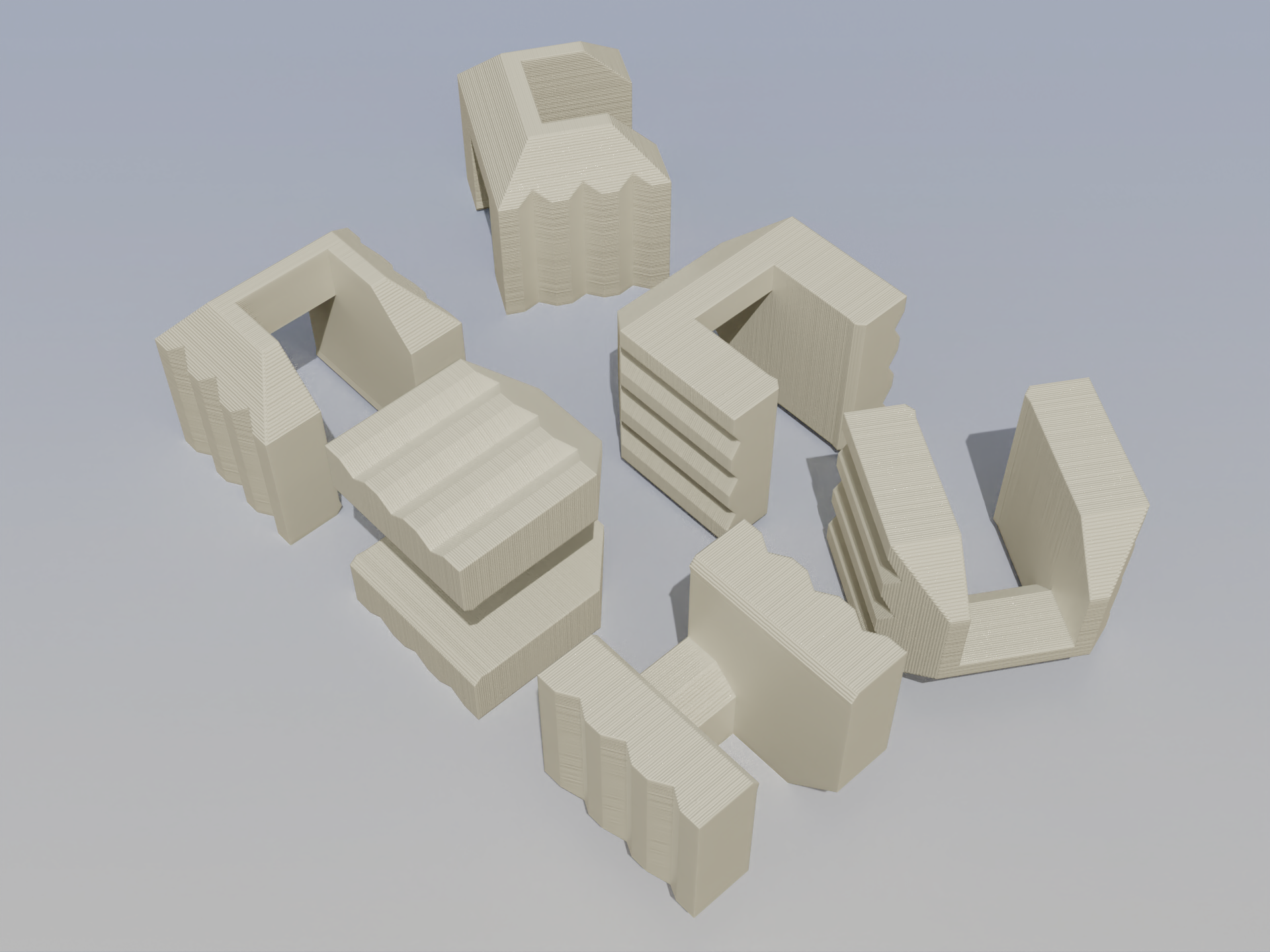 Set of 6 Connectors for Subbutestadium constructions and roofs