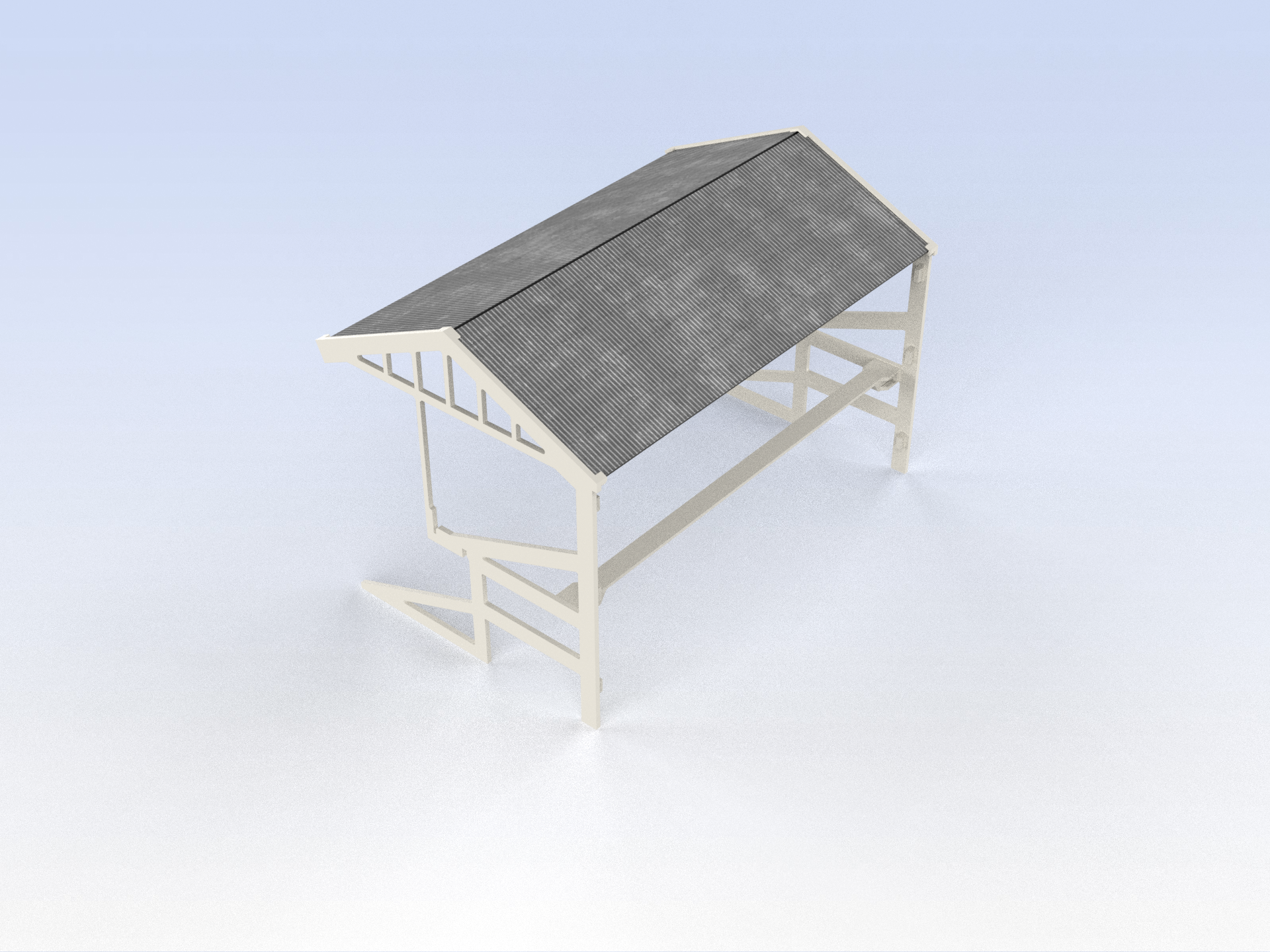 The Second Tier construction with roof for Terraces T1 , T3 and T5