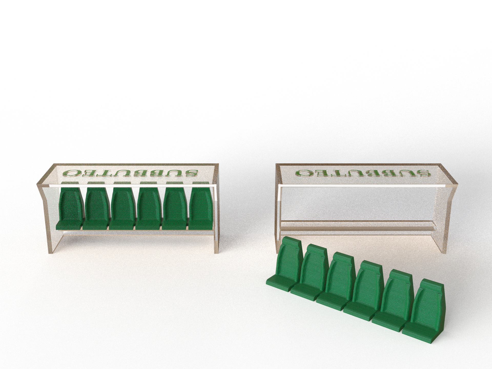 2x 6 SEATS FOR THE CLASSIC SUBBUTEO DUGOUTS
