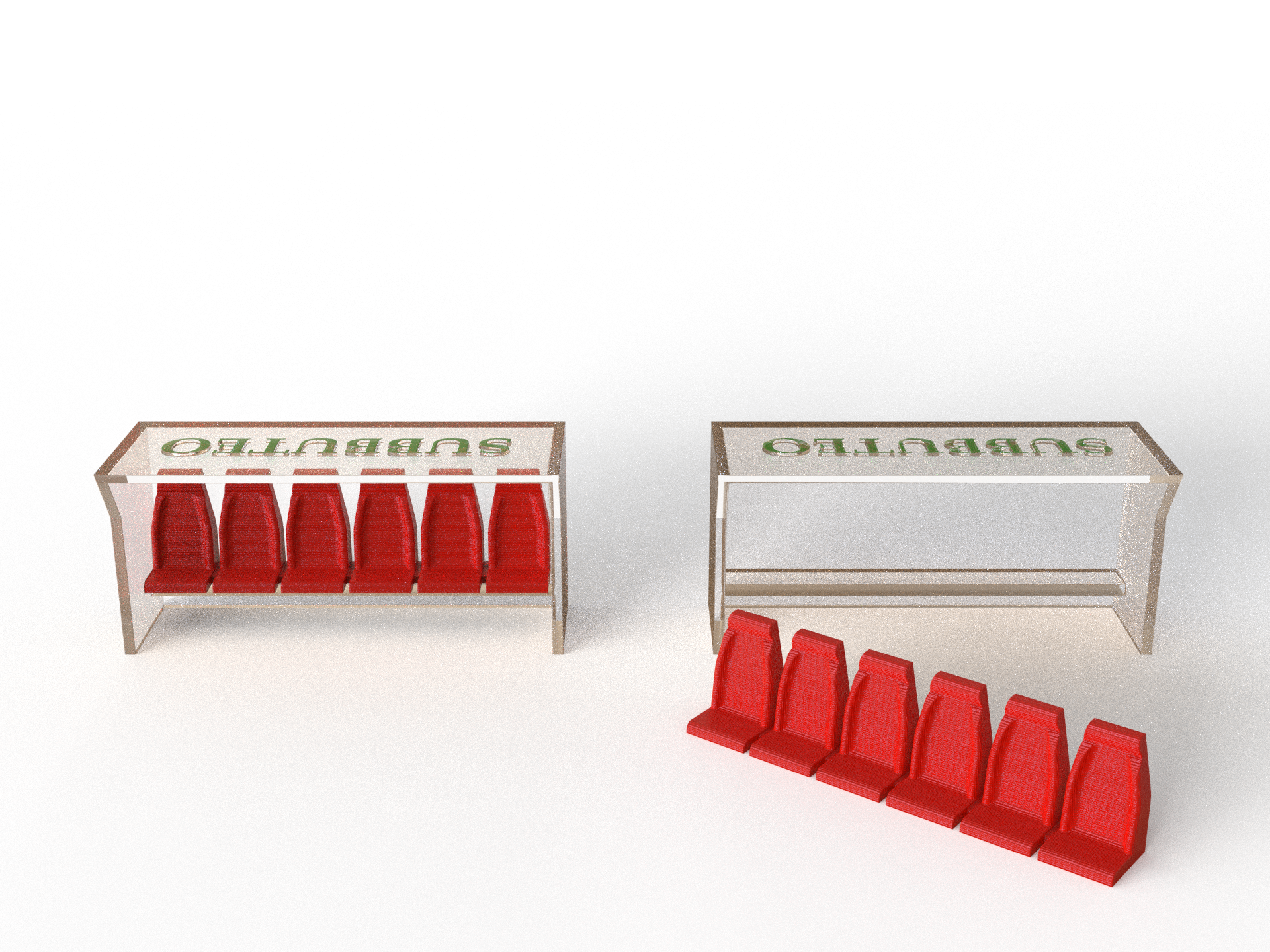 2x 6 SEATS FOR THE CLASSIC SUBBUTEO DUGOUTS