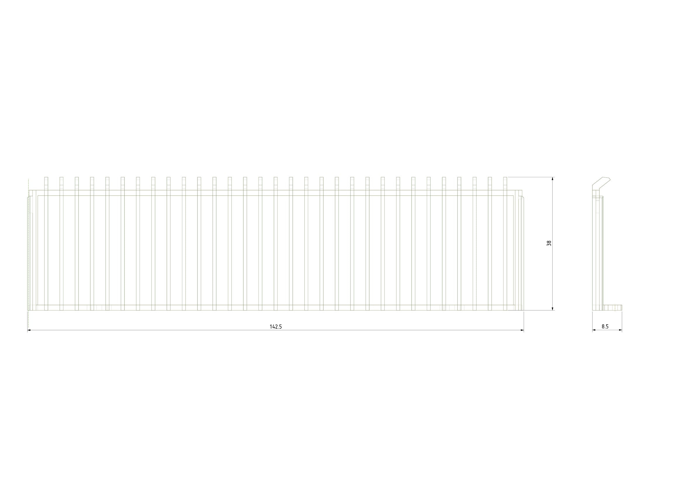 Fence L=142.5mm Ultimate Fencing