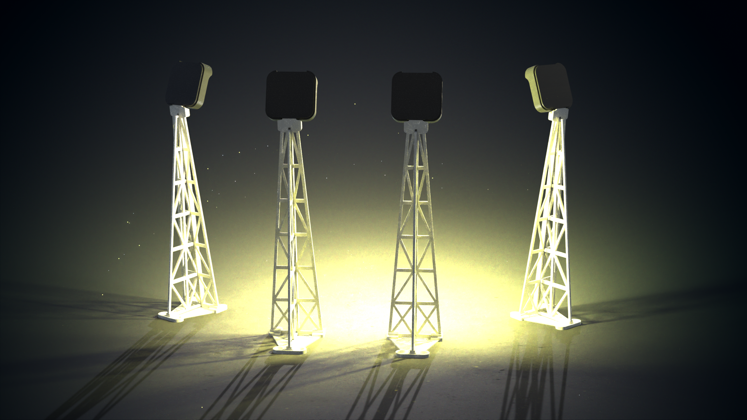 Set of four  FX-42 FLOODLIGHTS POWERED BY 42 LEDS