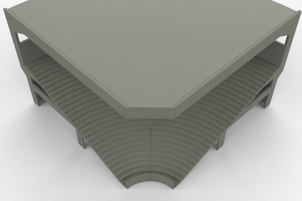 Grand One Tier Corner Grandstand Roof edition Ref 12