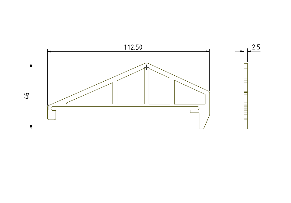 Set of 3 decoration roof parts for roof T1 , T3 and T5