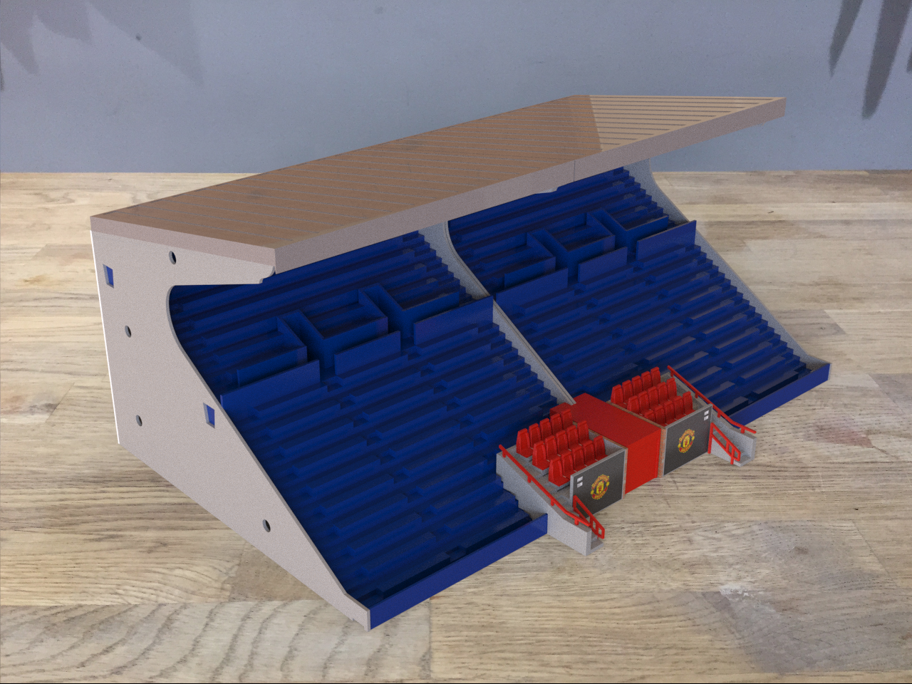 Replica Old Trafford Dugouts (set) with Players tunnel included