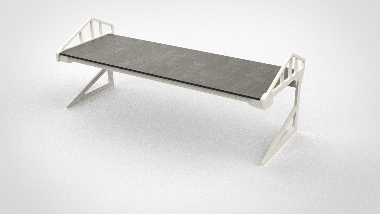 Single tier construction with roof for Terraces T1 , T3 and T5