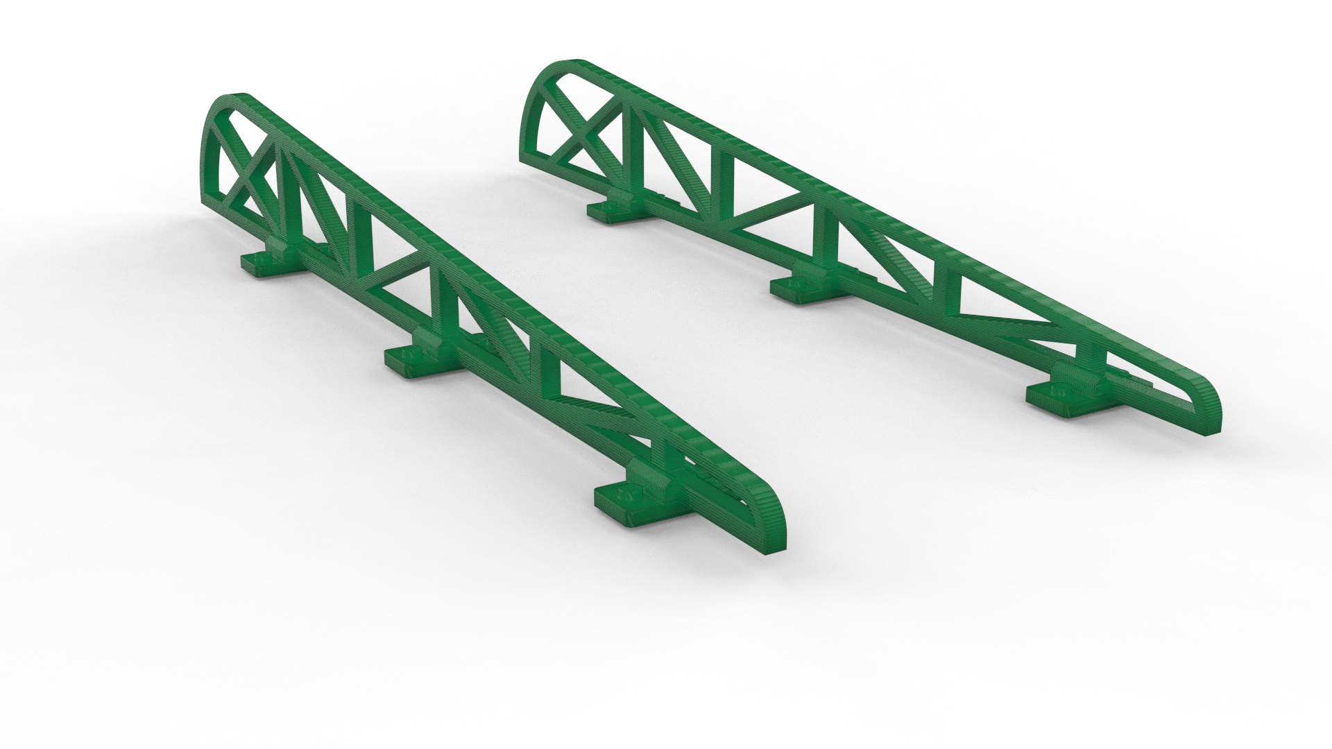 ROUNDED ROOF CONSTRUCTION PARTS (SET OF 2) FOR GRANDSTANDS