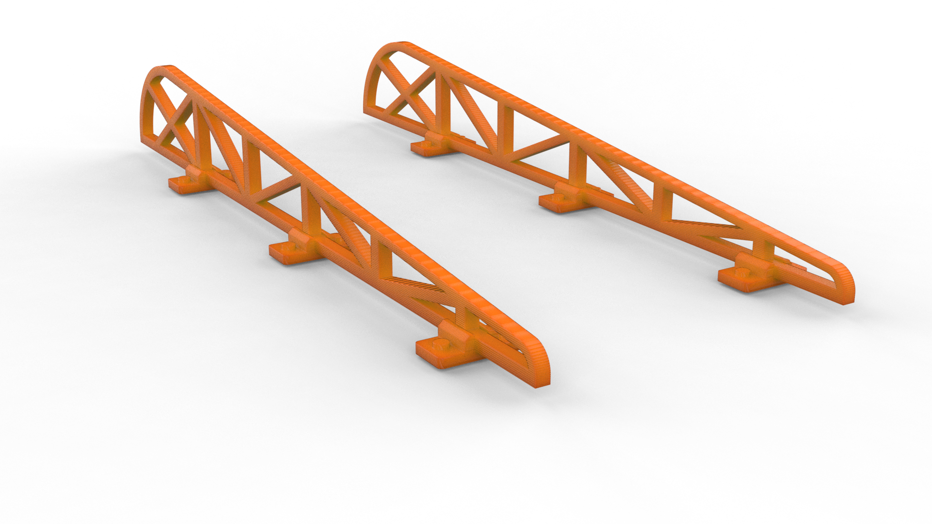 ROUNDED ROOF CONSTRUCTION PARTS (SET OF 2) FOR GRANDSTANDS