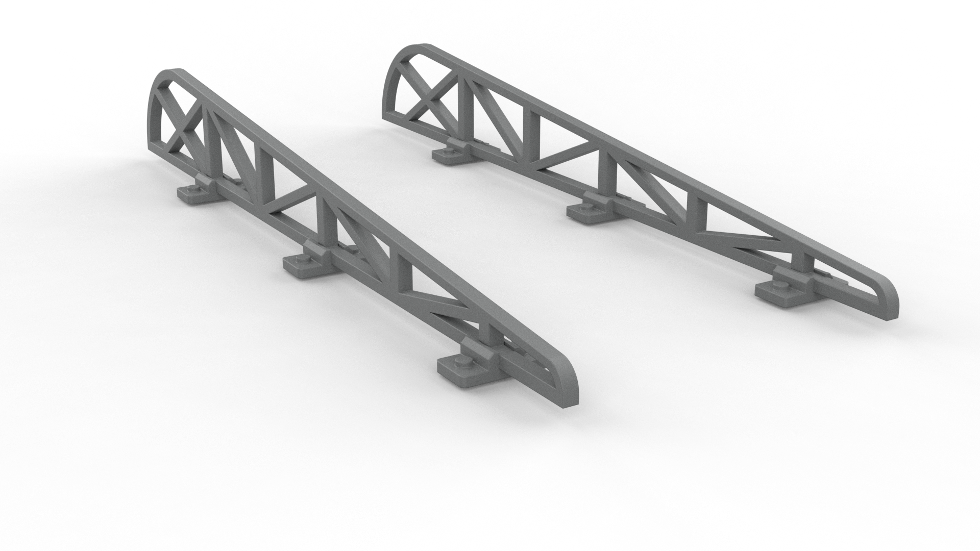 ROUNDED ROOF CONSTRUCTION PARTS (SET OF 2) FOR GRANDSTANDS