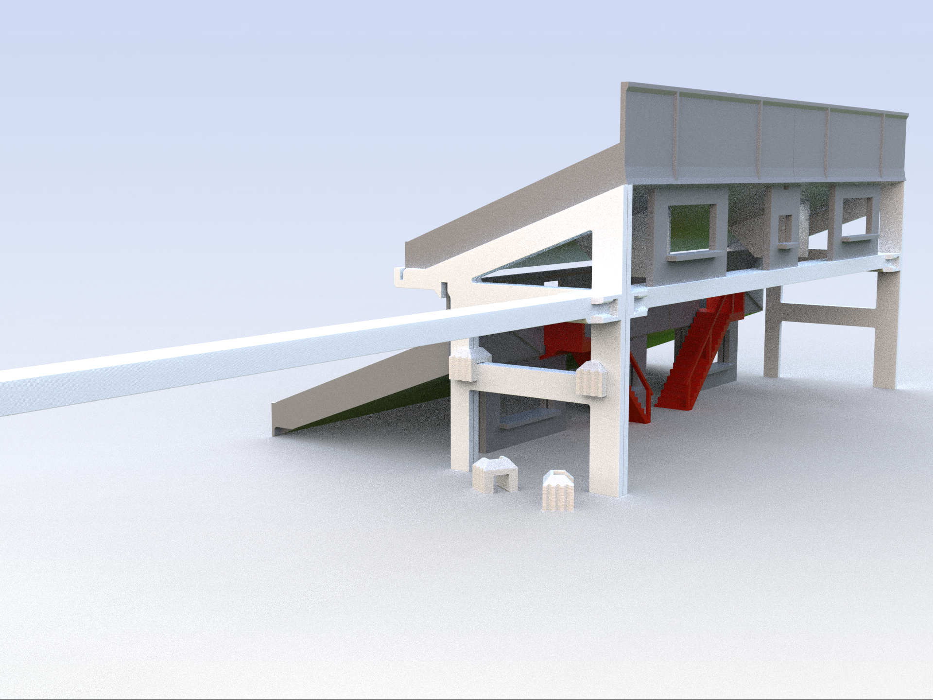 Set of 6 Connectors for Subbutestadium constructions and roofs