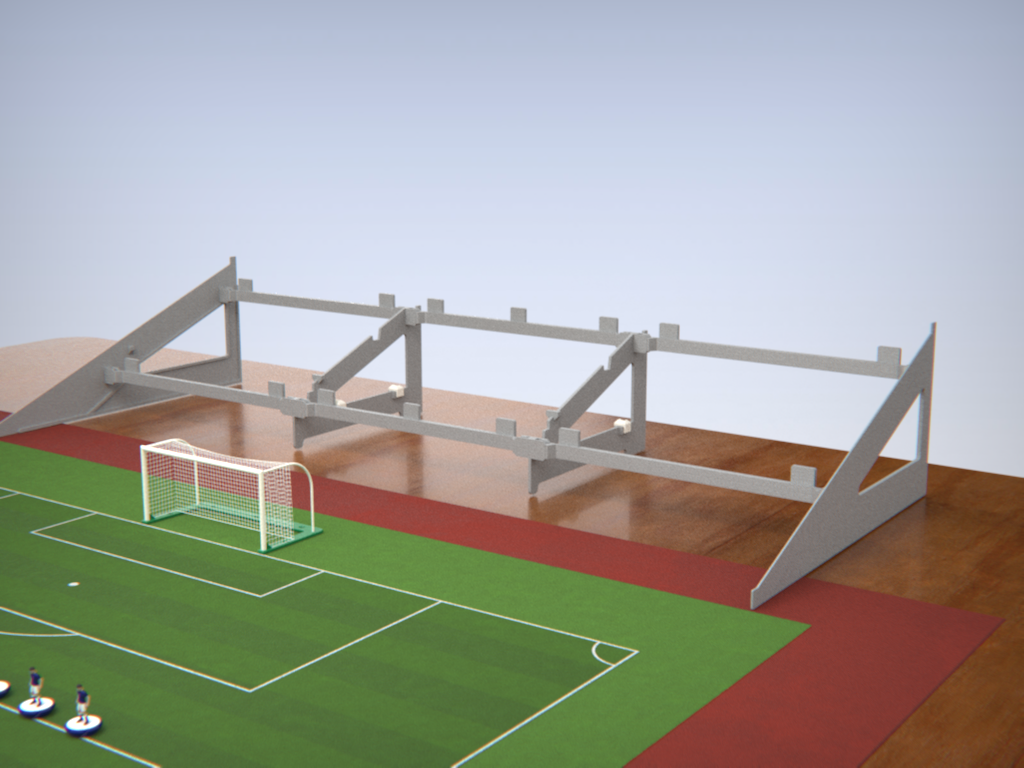 The Stadium Wall – Modular Grandstand Support for Subbuteo