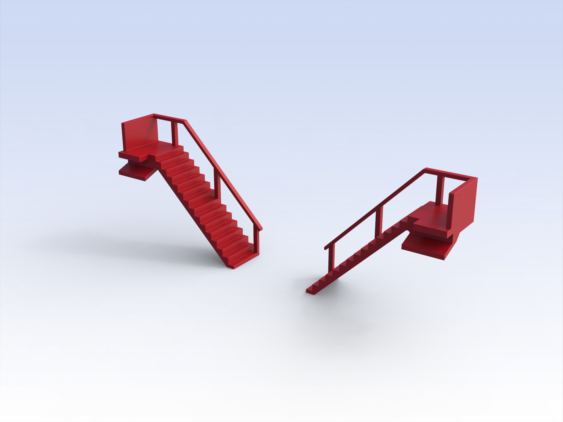 Stairs (set left and right) for our Terraces / Stands for T1, T2 and T5