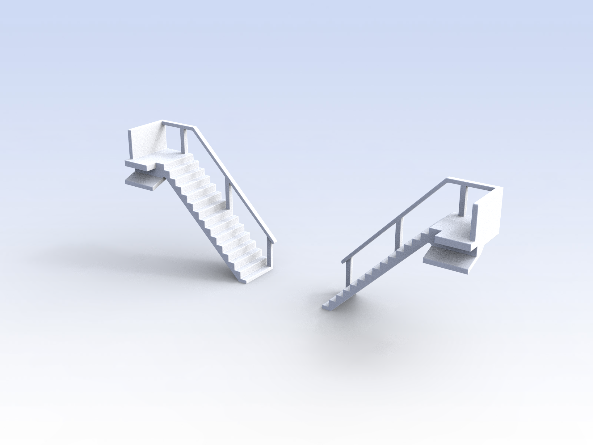 Stairs (set left and right) for our Terraces / Stands for T1, T2 and T5
