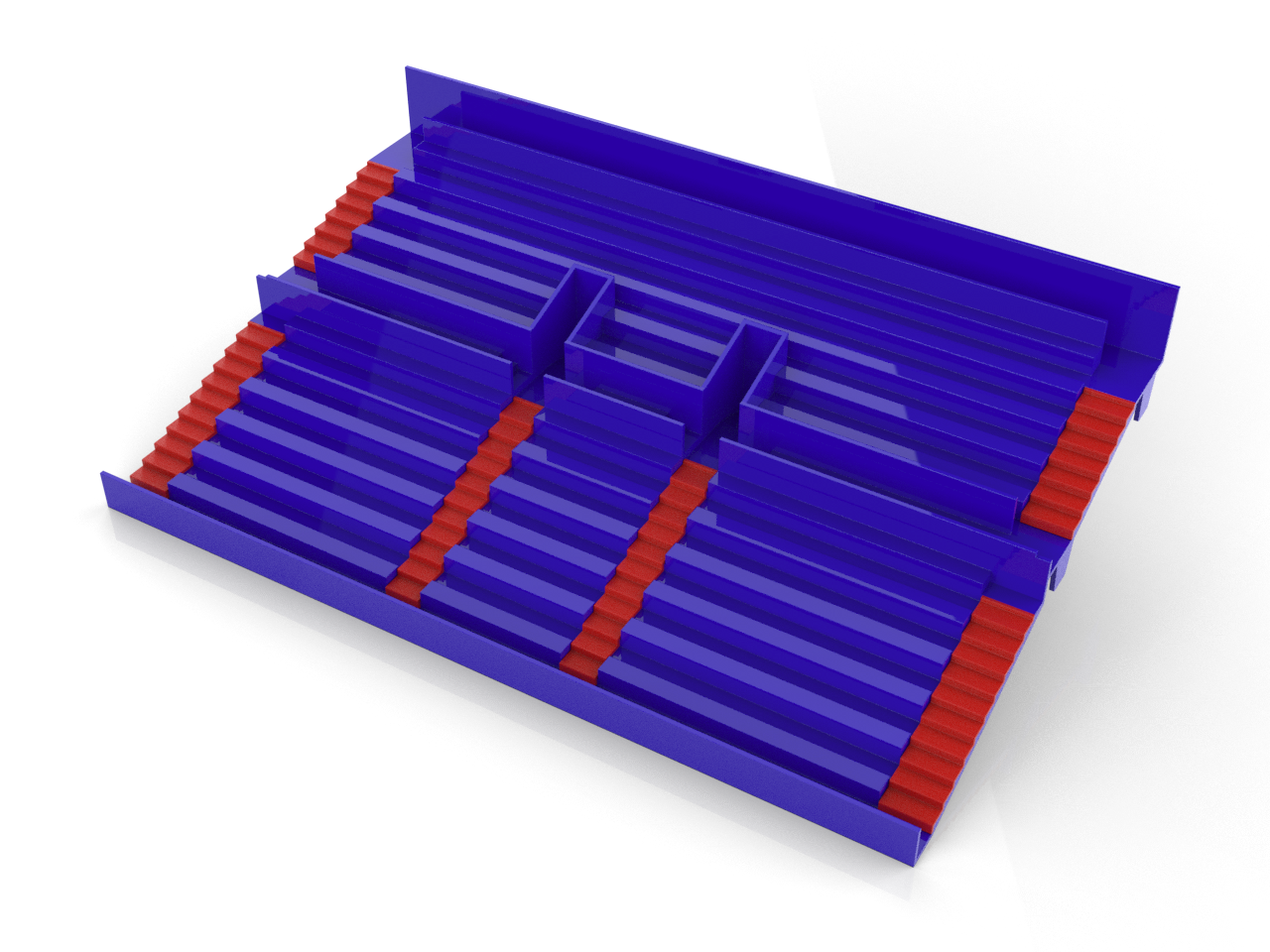 6 Stairs overlays for Subbuteo grandstands (ref 61216 and 61217)
