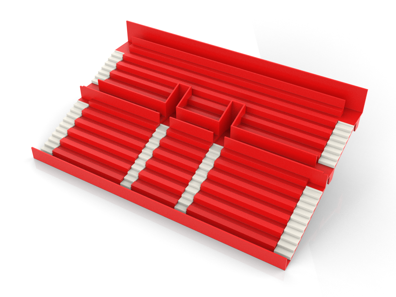 6 Stairs overlays for Subbuteo grandstands (ref 61216 and 61217)