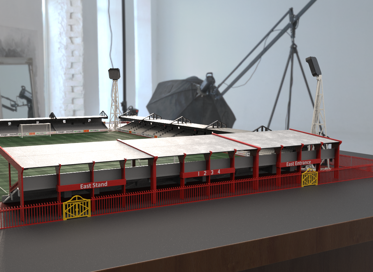 Straight roof construction for Subbuteo 61217 terrace