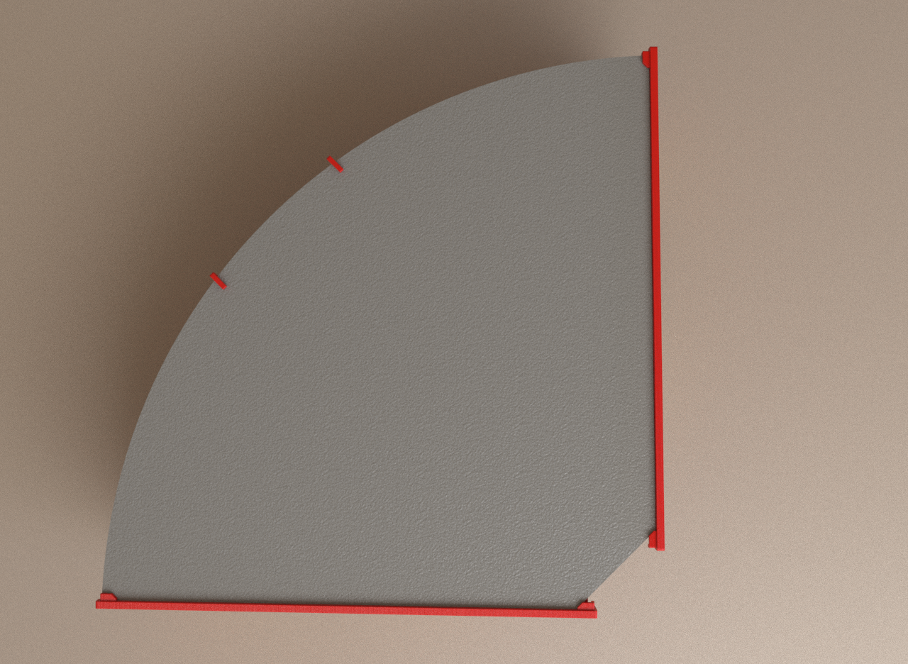 Straight roof construction for Subbuteo corner stand C143 and 61218
