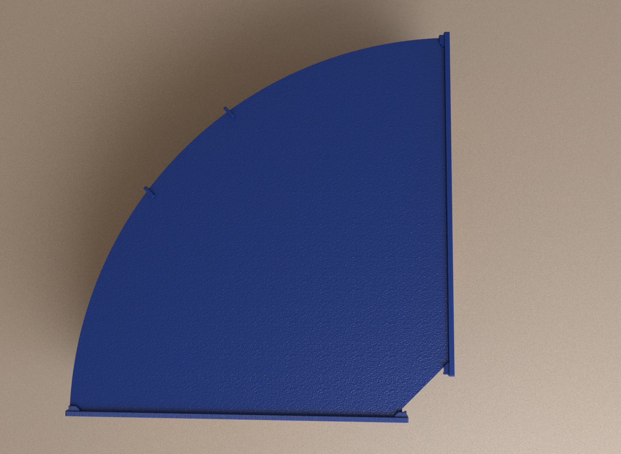 Straight roof construction for Subbuteo corner stand C143 and 61218