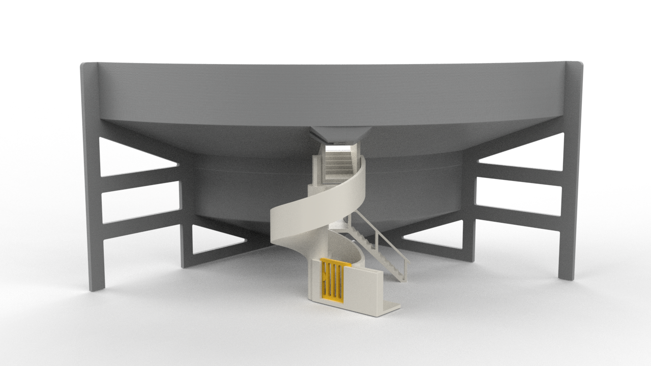 The APEX Grandstand Spiral stairs