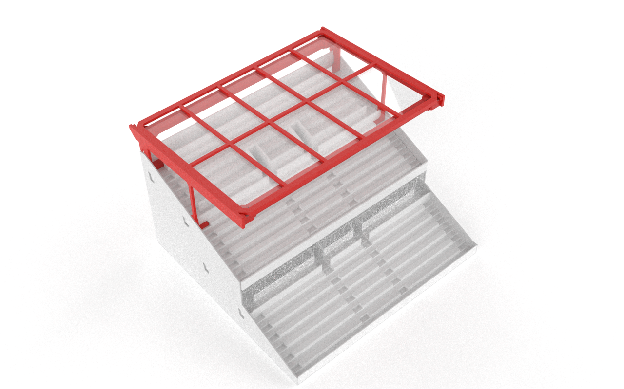 Transparent roof construction for Subbuteo 61216 Grandstand