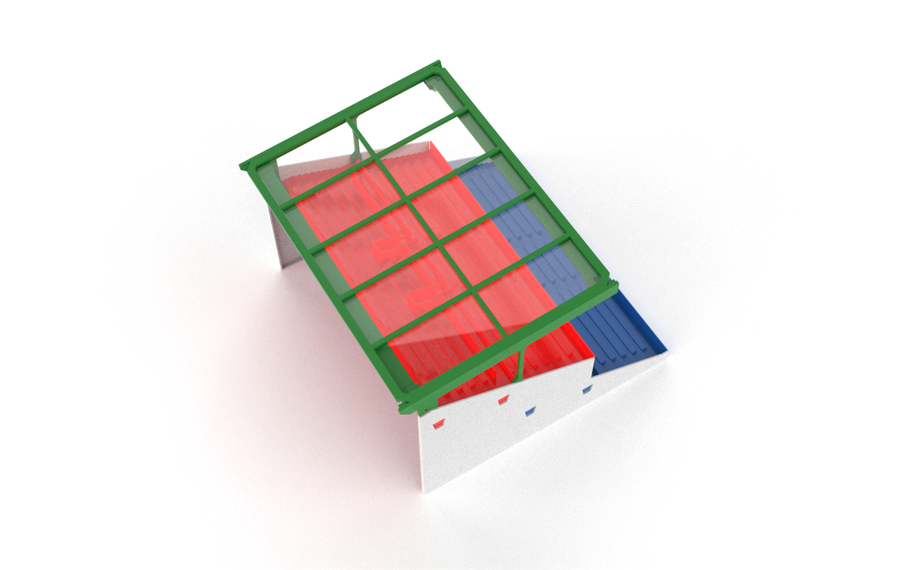 Transparent roof construction for Subbuteo 61216 Grandstand