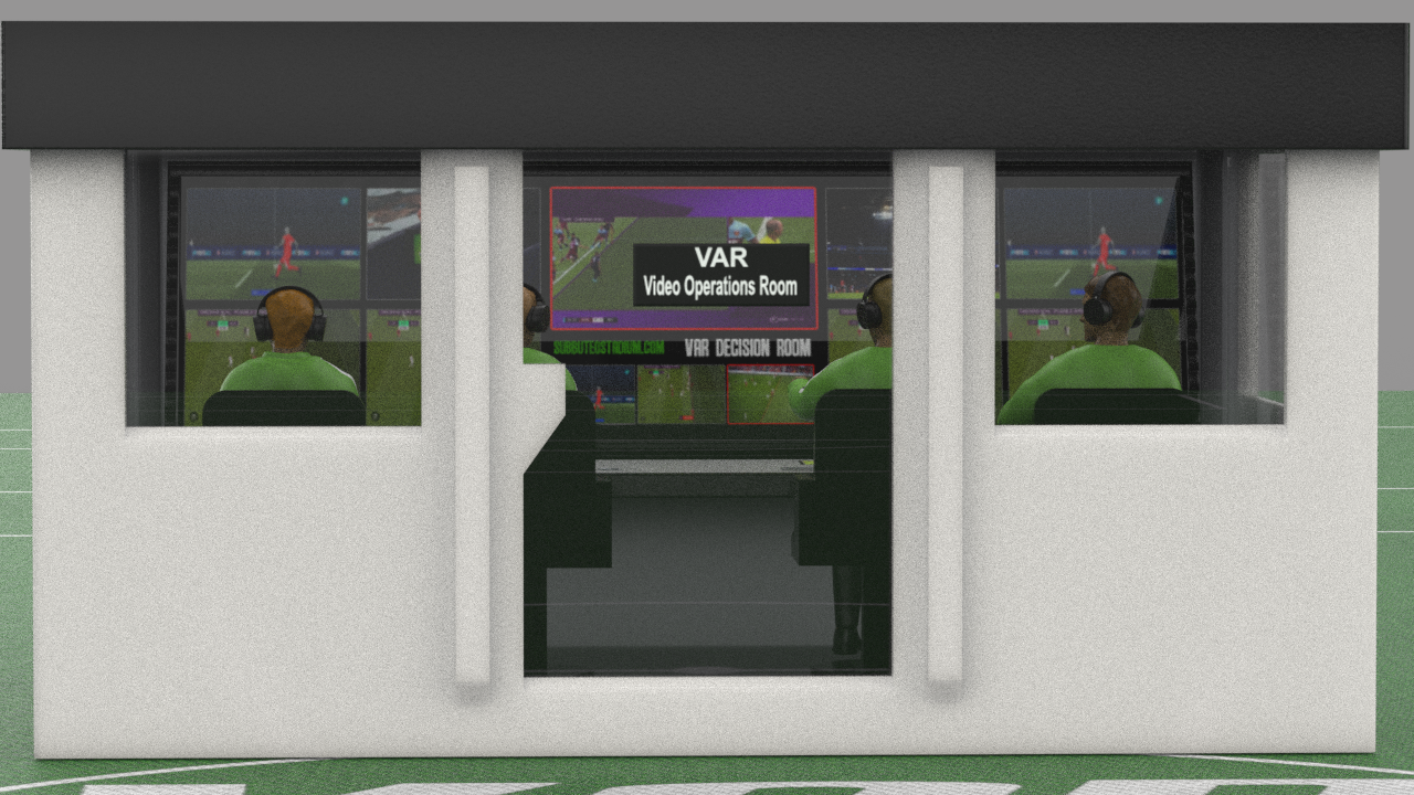 Miniature VAR Referees – Hand-Painted Subbuteo Accessory (Set of 4)