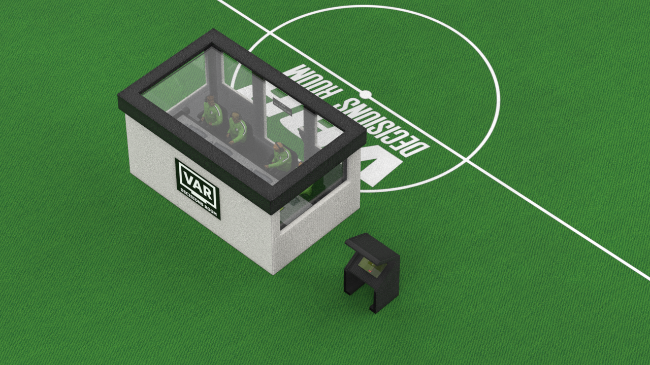 Miniature VAR Referees – Hand-Painted Subbuteo Accessory (Set of 4)