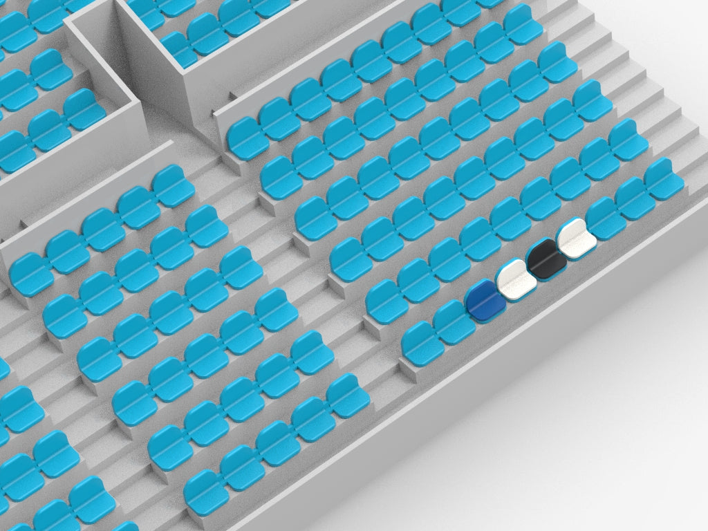 Package of 100 INDIVIDUAL ROUNDED COVERS FOR YOUR SEATS