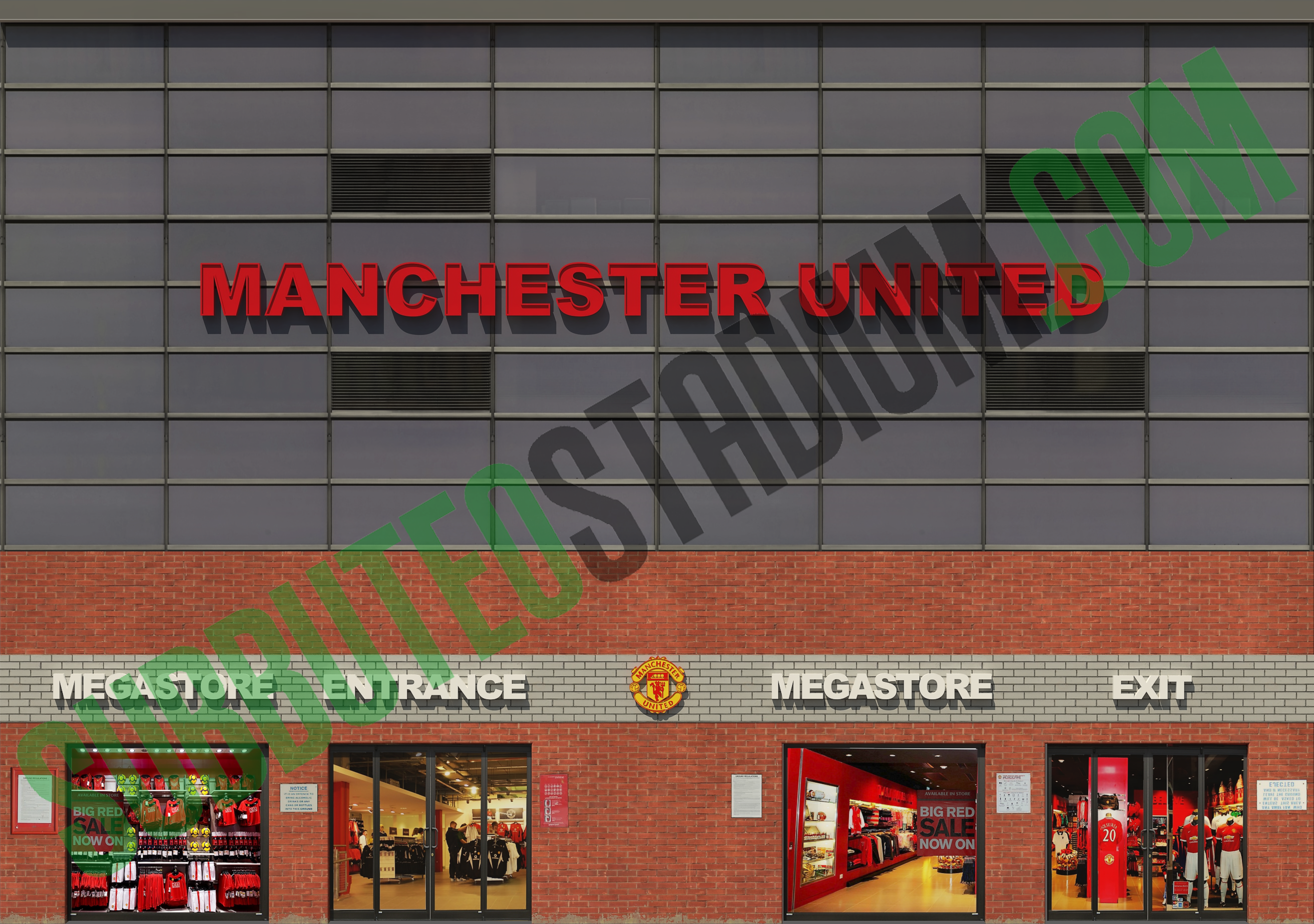 High detail Old Trafford Facades for Zeugo Stand