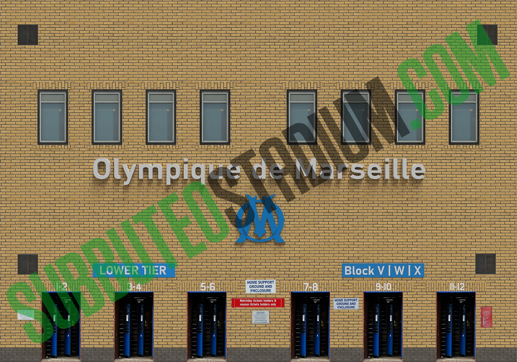 High detail Stade Vélodrome Marseille Facades for Zeugo Stand
