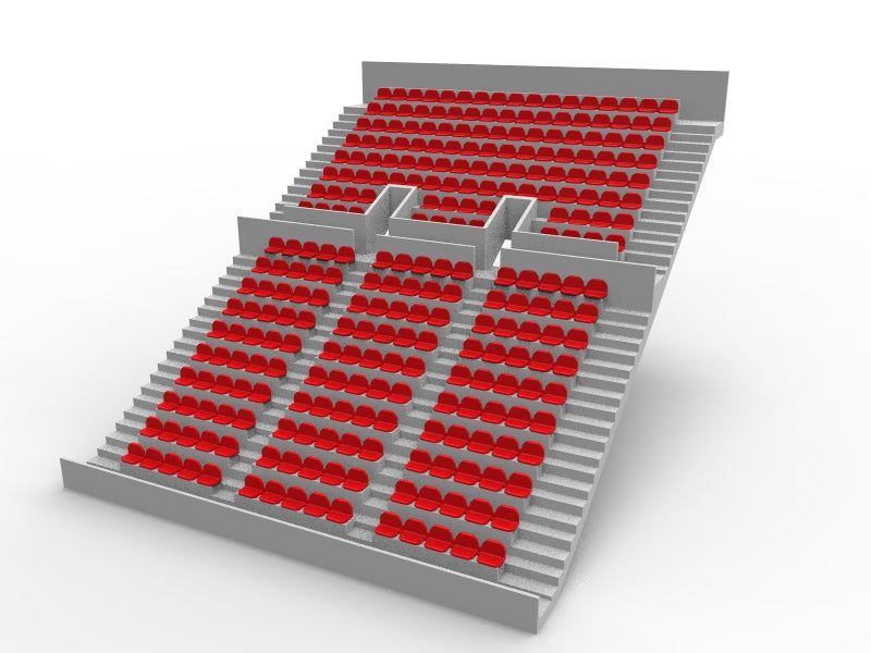 276 ROUNDED SEATS FOR A TWO TIER ZEUGO GRANDSTAND