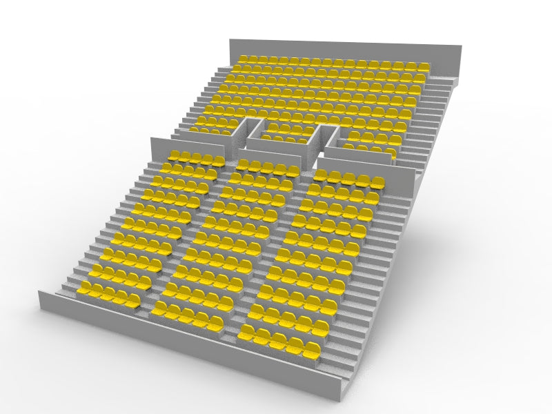 276 ROUNDED SEATS FOR A TWO TIER ZEUGO GRANDSTAND