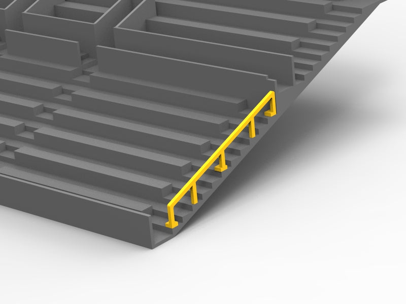 CORNER RAILING FOR THE LOWER TIER OF A SUBBUTEO STAND