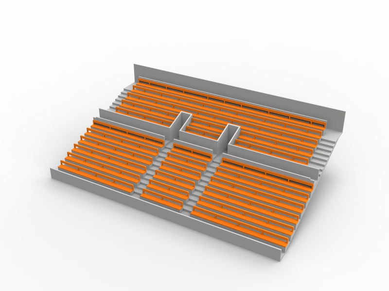 27 BENCHES FOR A TWO TIER VINTAGE SUBBUTEO GRANDSTAND (REF C141 / C142)