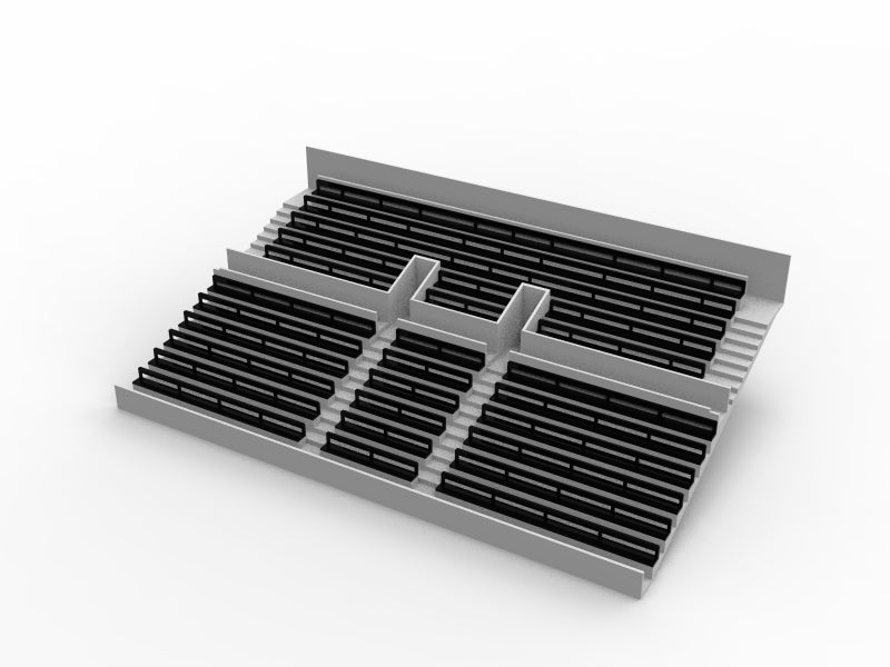 27 BENCHES FOR A TWO TIER VINTAGE SUBBUTEO GRANDSTAND (REF C141 / C142)