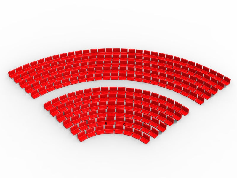 208 STANDARD SEATS FOR A SUBBUTEO CORNER STAND (REF C143 AND 61218)