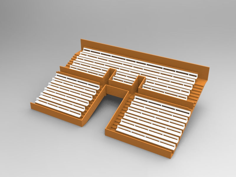 21 BENCHES FOR A TWO TIER VINTAGE SUBBUTEO GRANDSTAND TUNNEL VERSION
