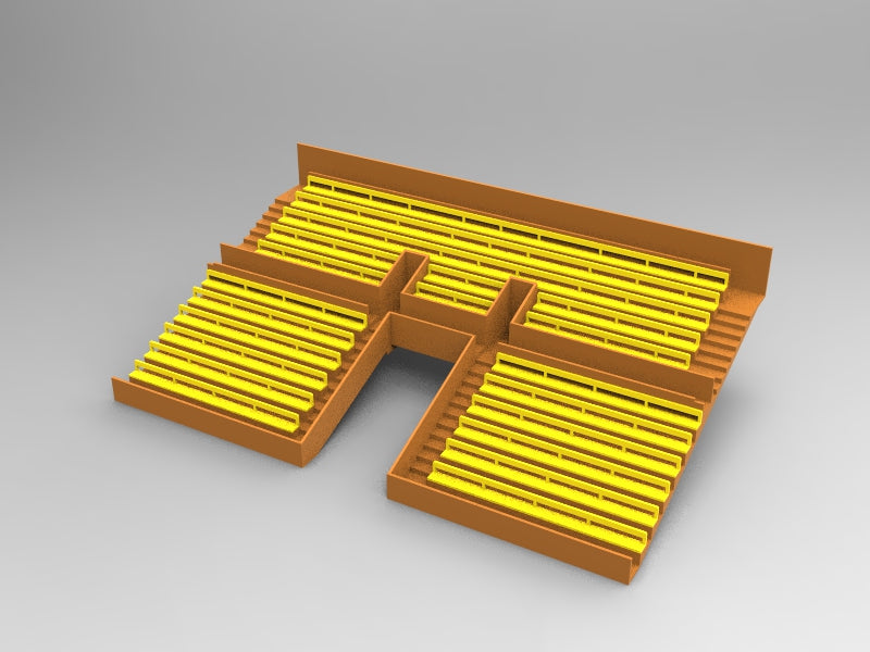 21 BENCHES FOR A TWO TIER VINTAGE SUBBUTEO GRANDSTAND TUNNEL VERSION