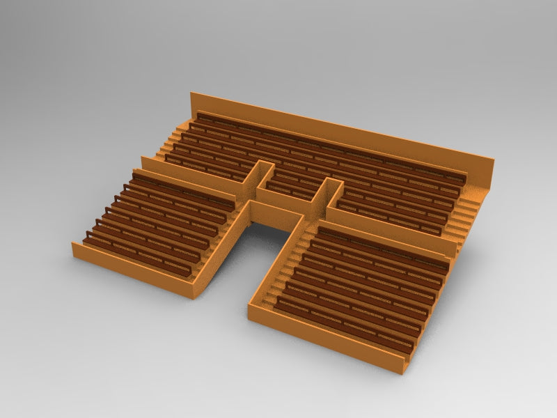 21 BENCHES FOR A TWO TIER VINTAGE SUBBUTEO GRANDSTAND TUNNEL VERSION