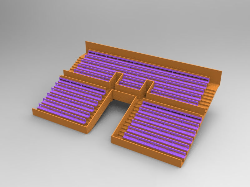 21 BENCHES FOR A TWO TIER VINTAGE SUBBUTEO GRANDSTAND TUNNEL VERSION