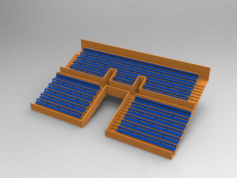 21 BENCHES FOR A TWO TIER VINTAGE SUBBUTEO GRANDSTAND TUNNEL VERSION