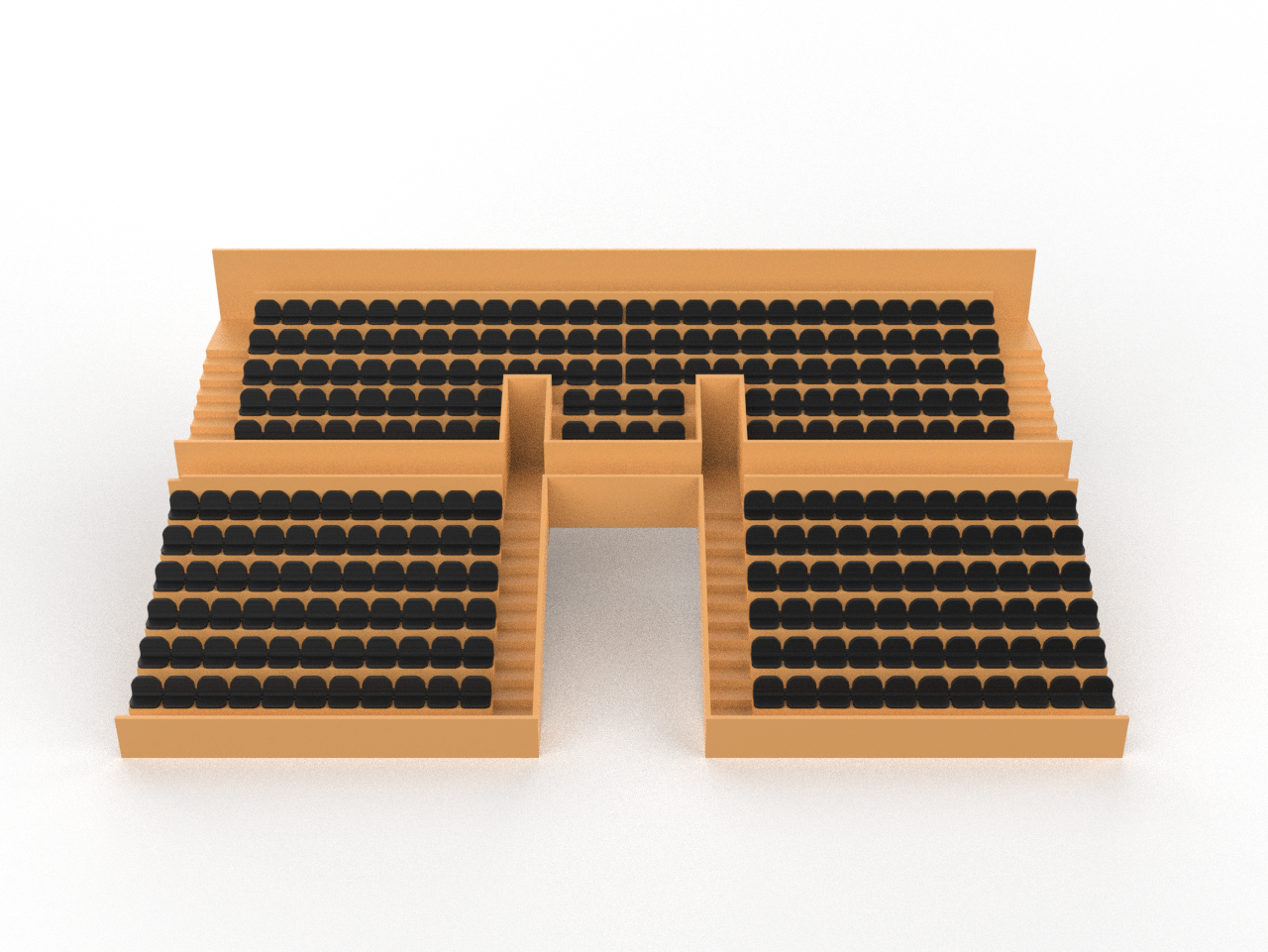 254 ROUNDED SEATS FOR A TWO TIER VINTAGE SUBBUTEO GRANDSTAND (TUNNEL VERSION)