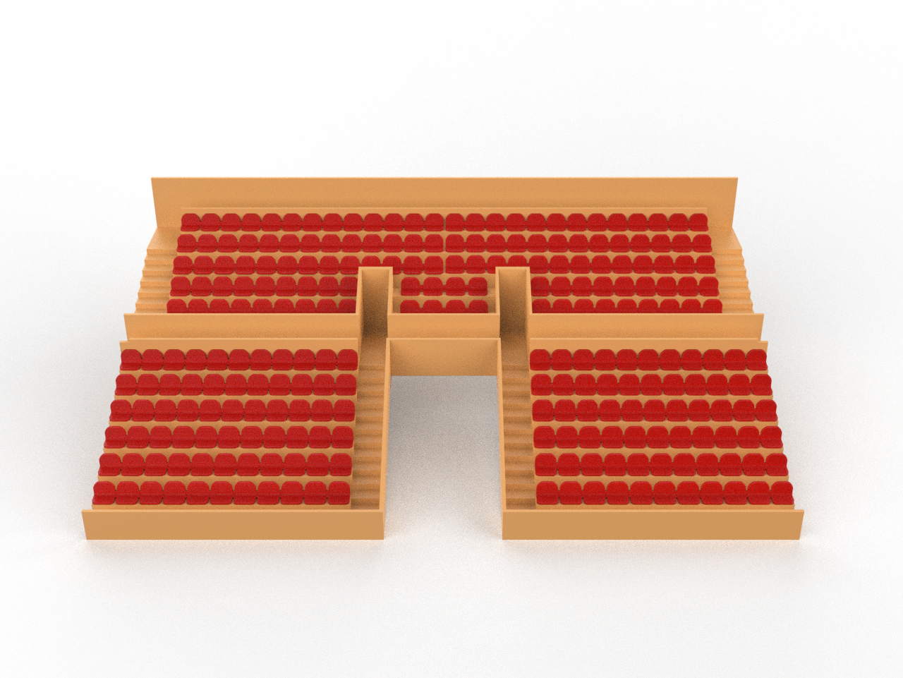 254 ROUNDED SEATS FOR A TWO TIER VINTAGE SUBBUTEO GRANDSTAND (TUNNEL VERSION)