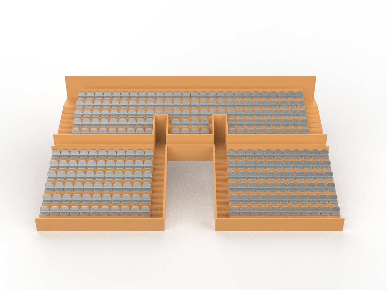 254 ROUNDED SEATS FOR A TWO TIER VINTAGE SUBBUTEO GRANDSTAND (TUNNEL VERSION)