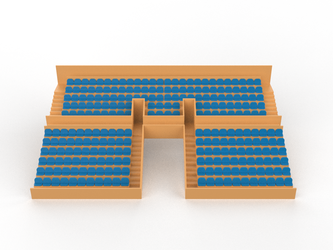 254 ROUNDED SEATS FOR A TWO TIER VINTAGE SUBBUTEO GRANDSTAND (TUNNEL VERSION)