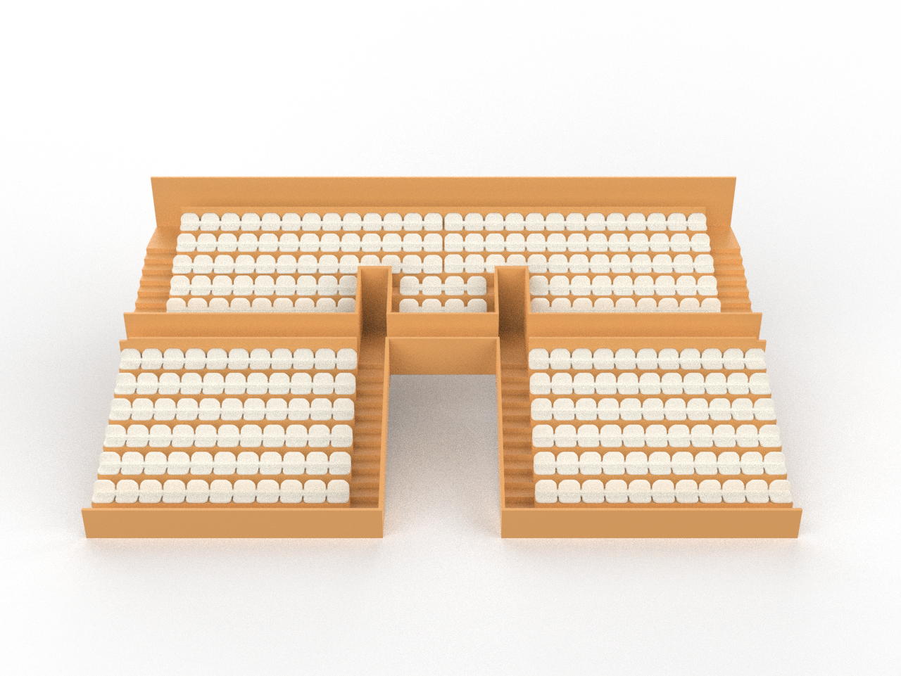 254 ROUNDED SEATS FOR A TWO TIER VINTAGE SUBBUTEO GRANDSTAND (TUNNEL VERSION)